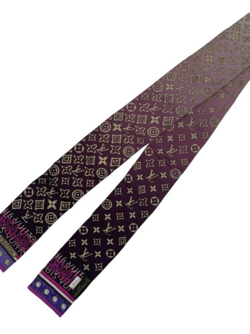 Louis Vuitton Scarf Bandeau Monogram Gradient Purple - Picture 2 of 7